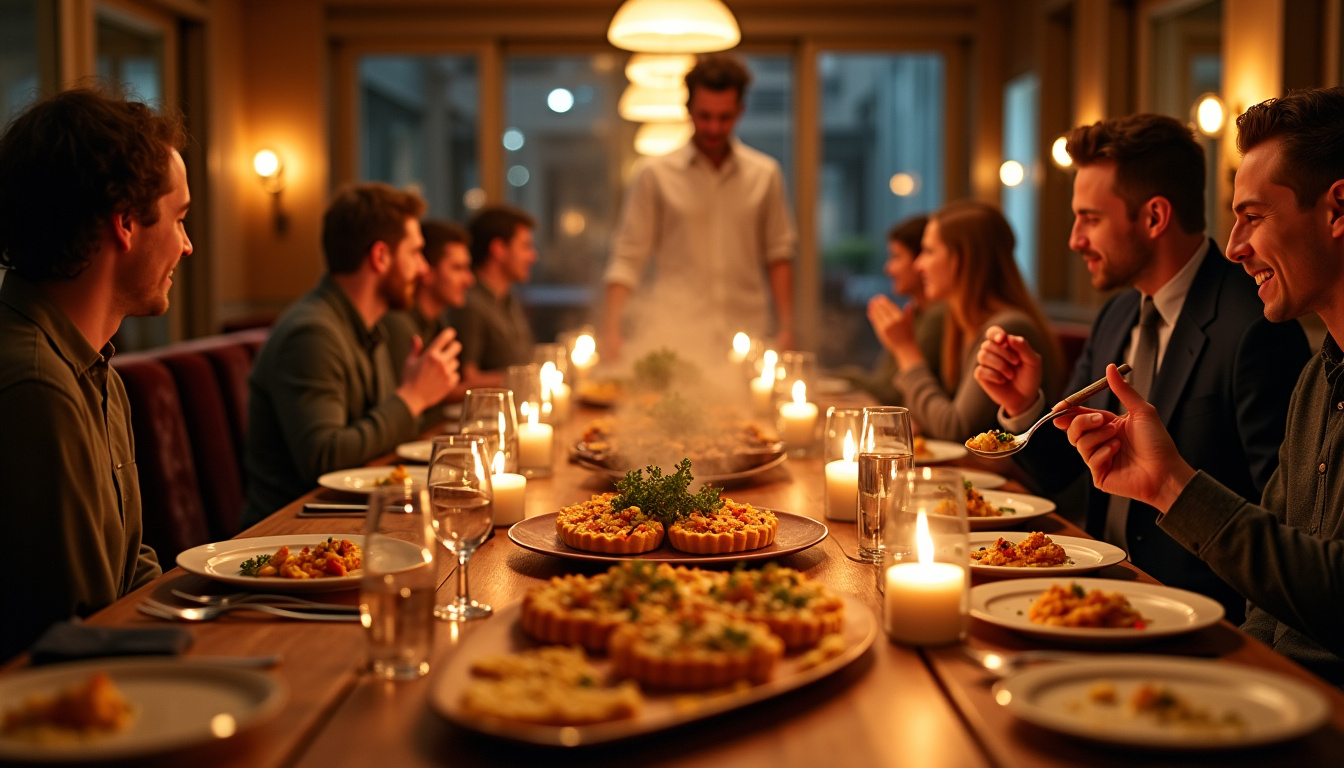 Dégustation des plats préparés par les invités autour de la table de Cyril Lignac