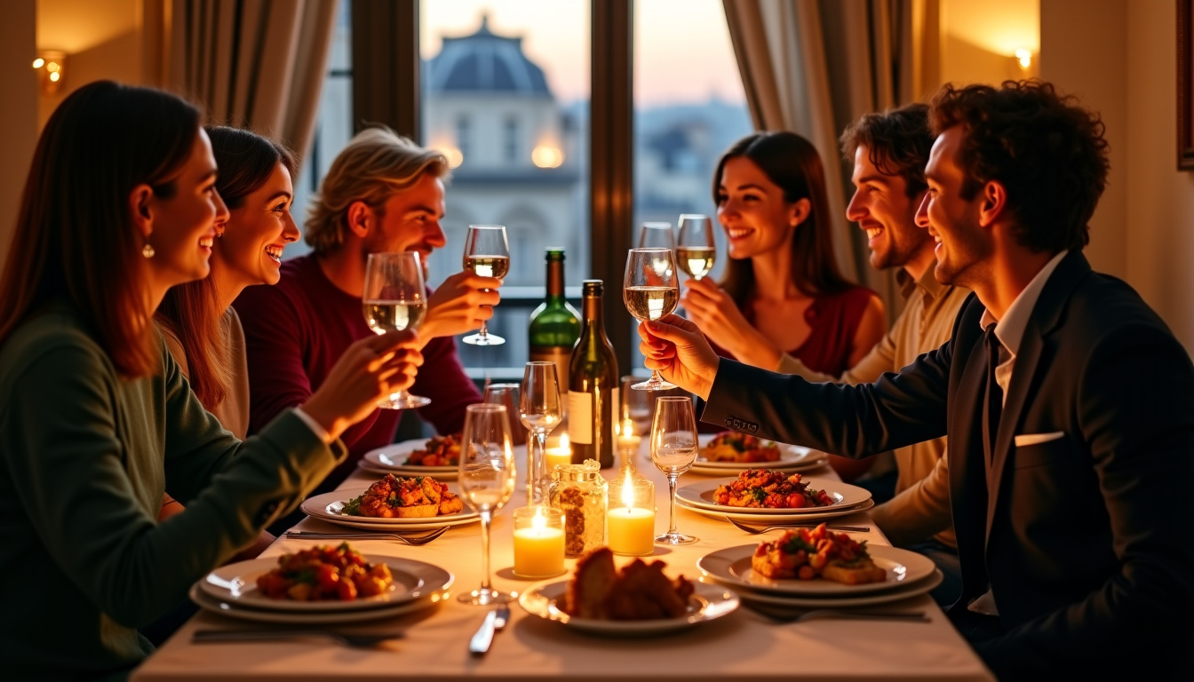 Repas final autour de la table avec Cyril Lignac et ses trois invités de l’émission