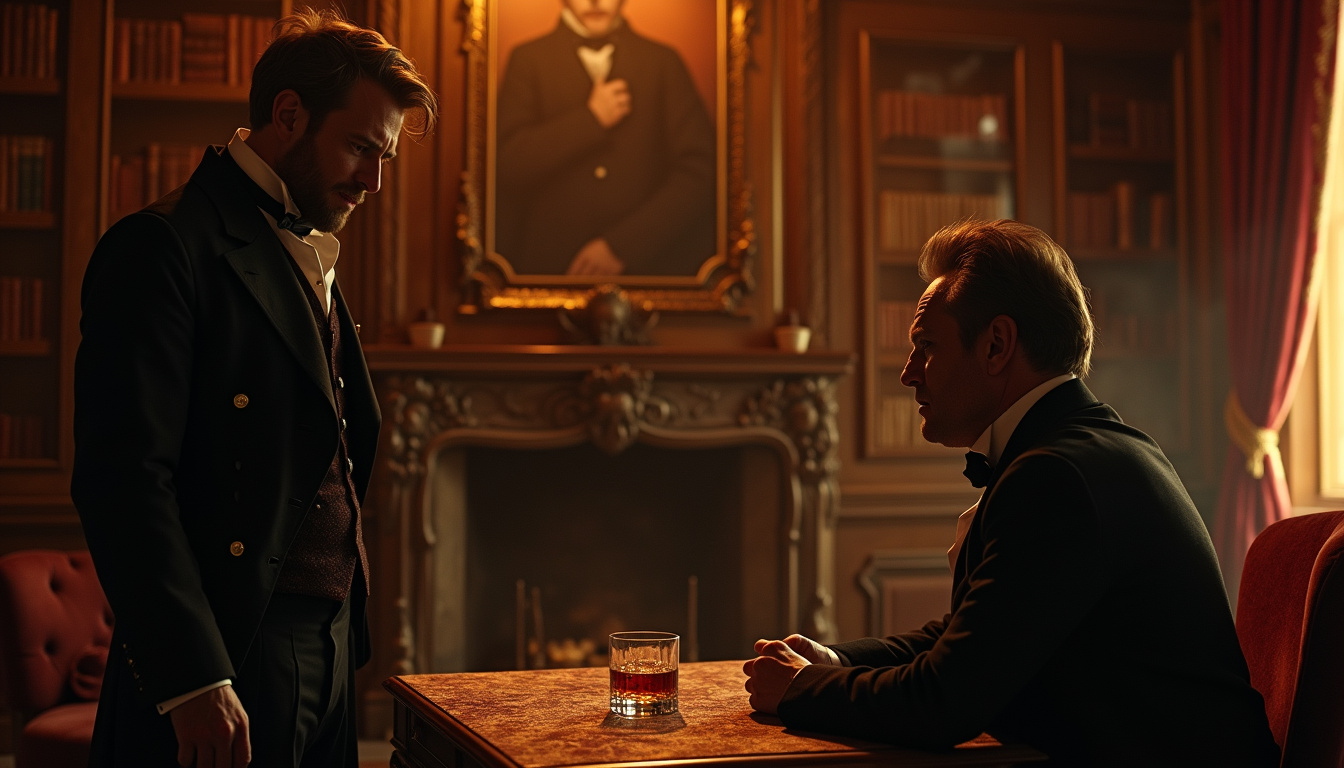 Scène de tension entre les frères Guinness dans la série House of Guinness