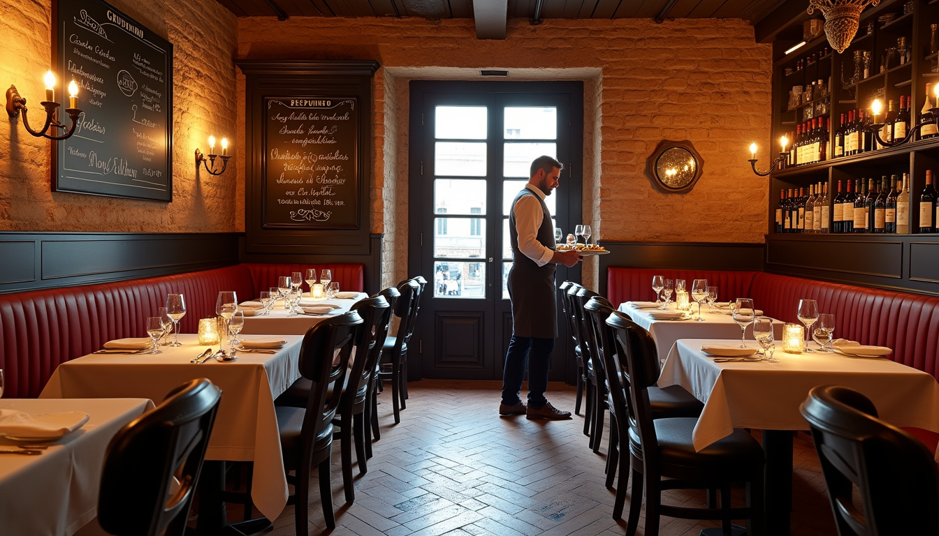 Intérieur du restaurant italien Gruppomimo situé dans le 11e arrondissement de Paris