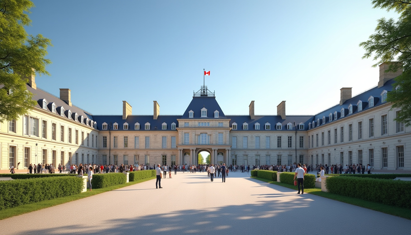 Vue extérieure du palais de l’Élysée lors des Journées du patrimoine 2026, cour d’honneur et façade principale